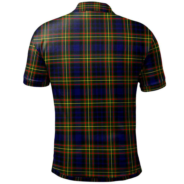 Scottish MacLellan Modern Clan Tartan Polo Shirt Back Side Tartan Plaid