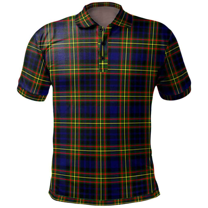 Scottish MacLellan Modern Clan Tartan Polo Shirt Front Side Tartan Plaid