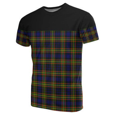 Scottish MacLellan Modern Clan Tartan T-Shirt Horizontal Style Front Side Tartan Plaid