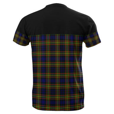 Scottish MacLellan Modern Clan Tartan T-Shirt Horizontal Style Back Side Tartan Plaid