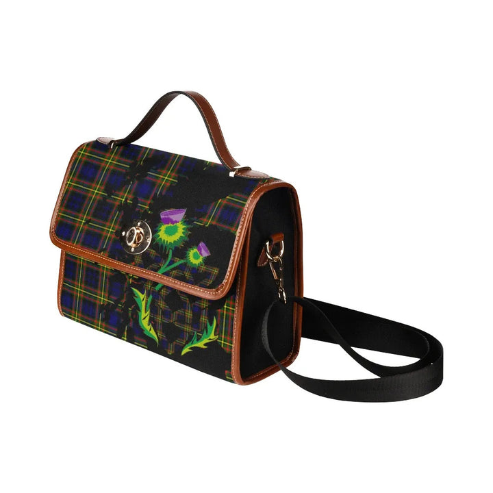 Scottish MacLellan Modern Clan Tartan Waterproof Canvas Bag With Thistle Tartan Plaid 4