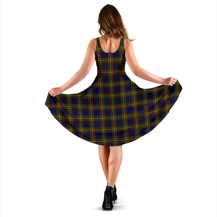 Scottish MacLellan Modern Clan Tartan Women Midi Dress