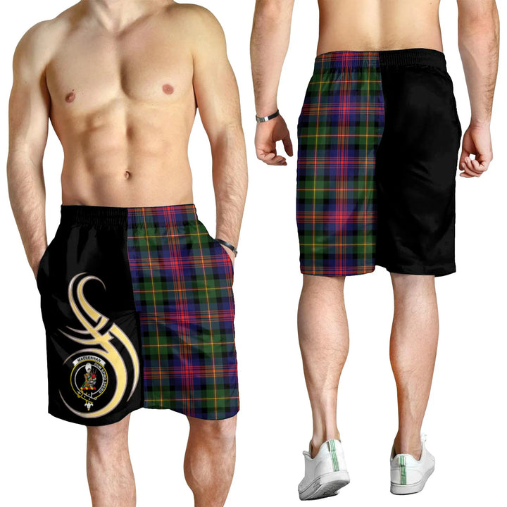 Scottish MacLennan Clan Crest Tartan Believe in Me Men's Shorts