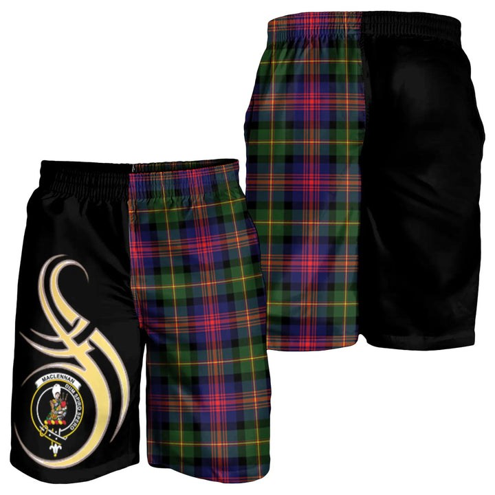 Scottish MacLennan Clan Crest Tartan Believe in Me Men's Shorts