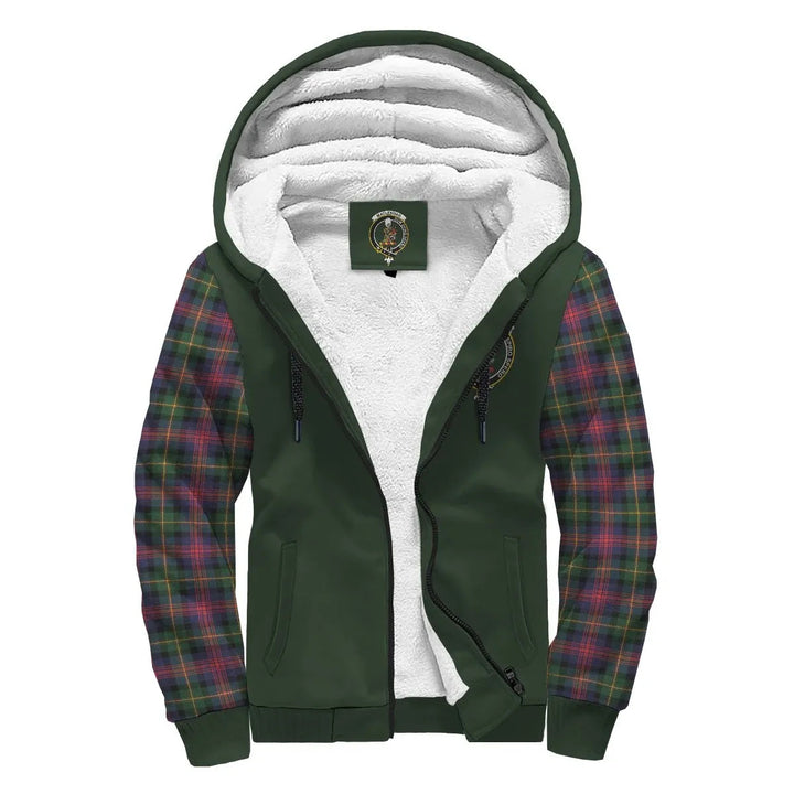 Scottish MacLennan Clan Crest Tartan Plaid Sleeve Sherpa Hoodie