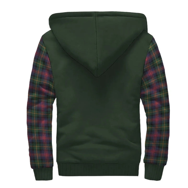 Scottish MacLennan Clan Crest Tartan Plaid Sleeve Sherpa Hoodie