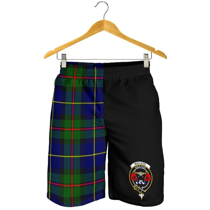 Scottish MacLeod Clan Crest Tartan Half of Me Men's Shorts