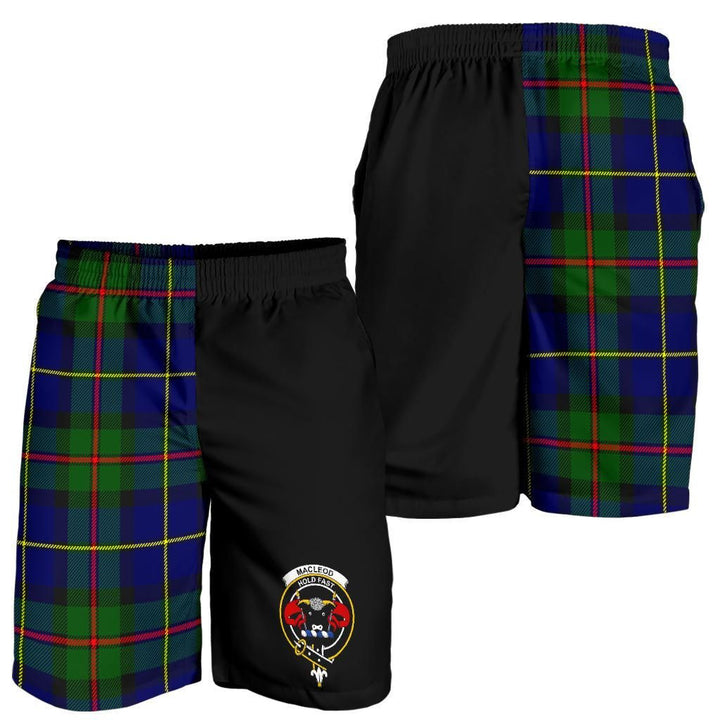 Scottish MacLeod Clan Crest Tartan Half of Me Men's Shorts