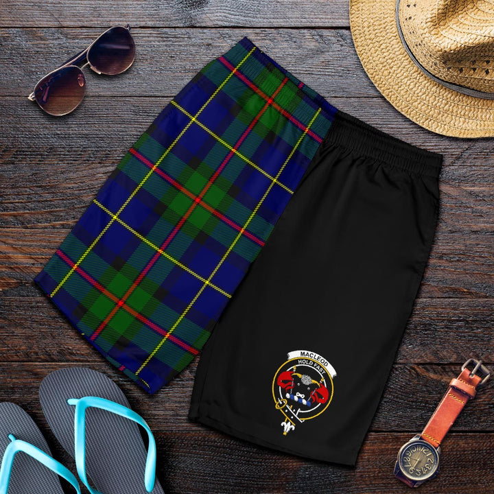 Scottish MacLeod Clan Crest Tartan Half of Me Men's Shorts