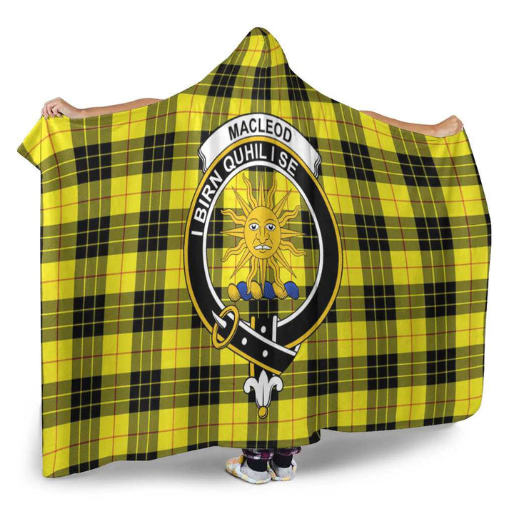 Scottish MacLeod Clan Crest Tartan Hooded Blanket Tartan Plaid 2