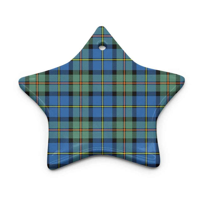 Scottish MacLeod of Harris Ancient Clan Tartan Ceramic Ornament Star Shape Tartan Plaid