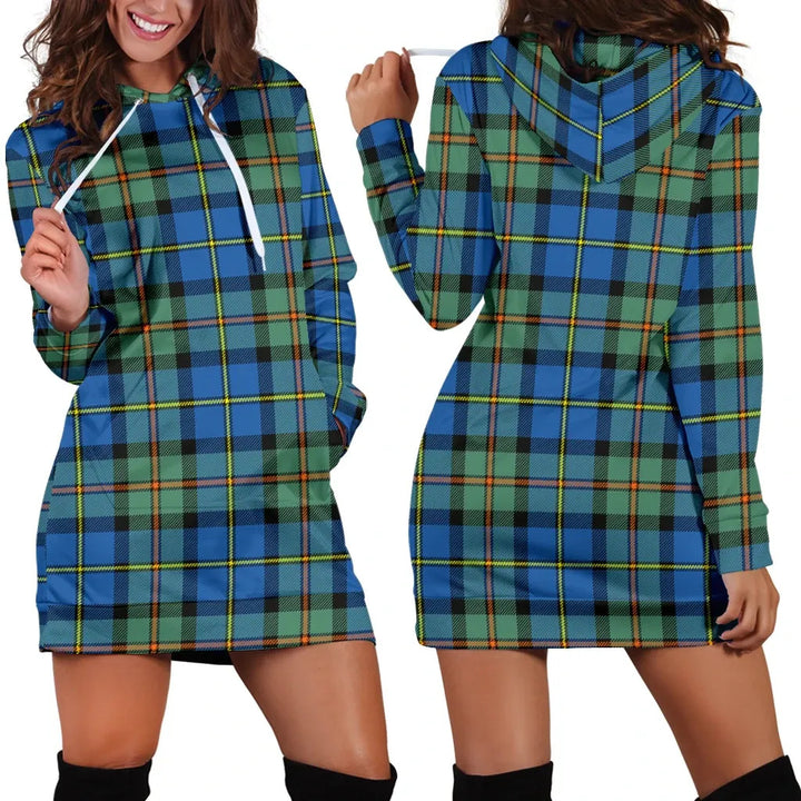 Scottish MacLeod of Harris Ancient Clan Tartan Hoodie Dress