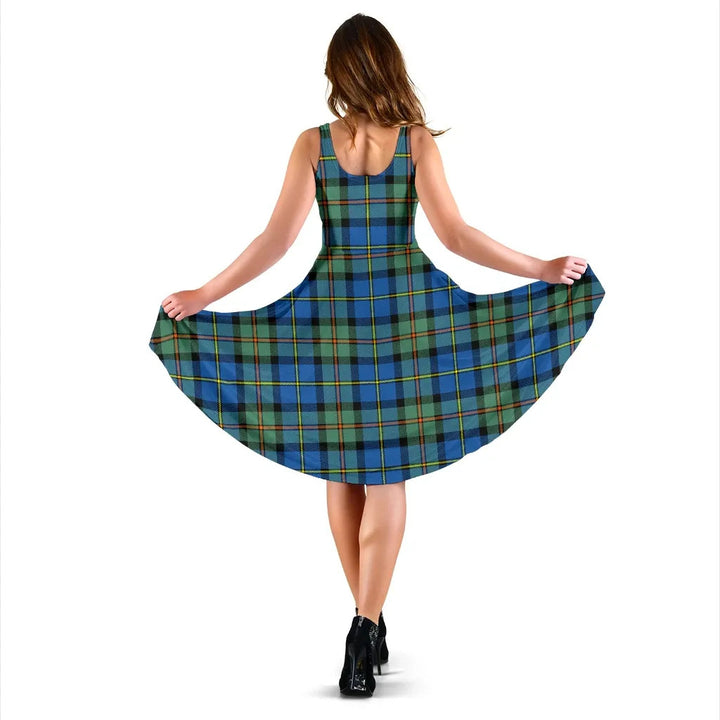 Scottish MacLeod of Harris Ancient Clan Tartan Women Midi Dress