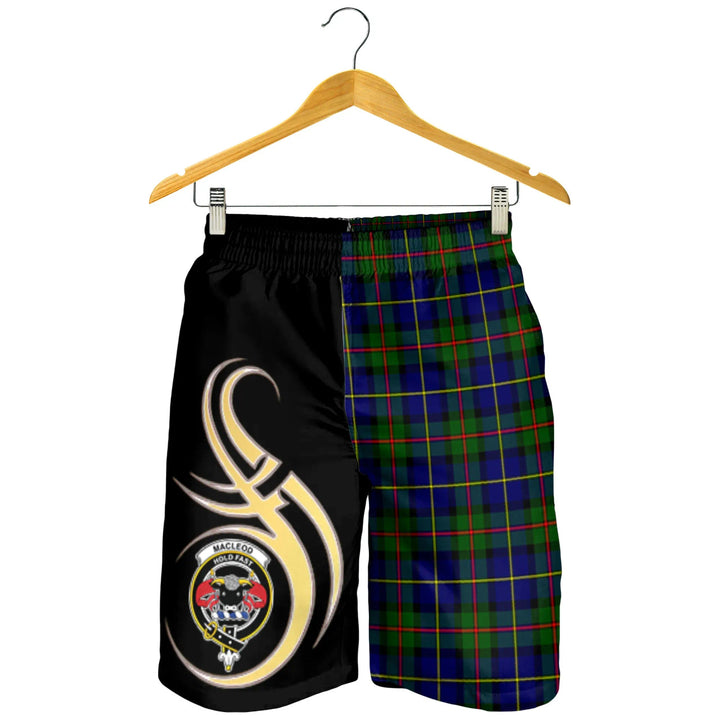 Scottish MacLeod of Harris Modern Clan Crest Tartan Believe in Me Men's Shorts