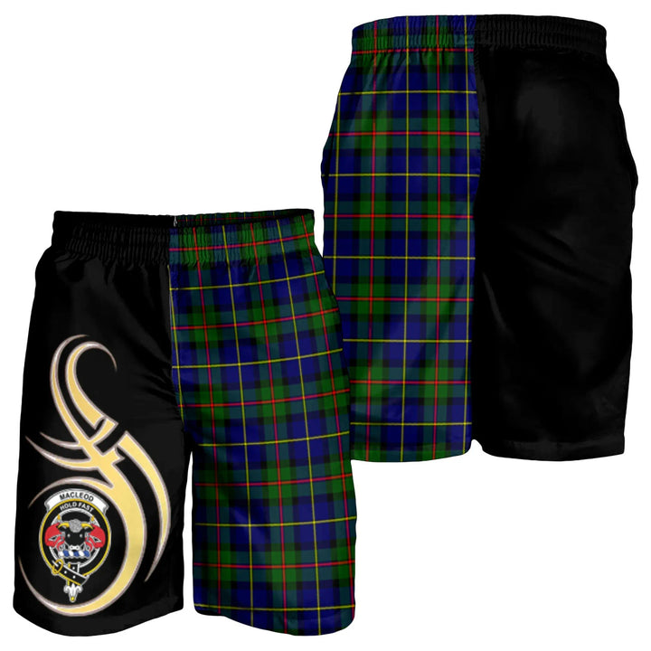 Scottish MacLeod of Harris Modern Clan Crest Tartan Believe in Me Men's Shorts