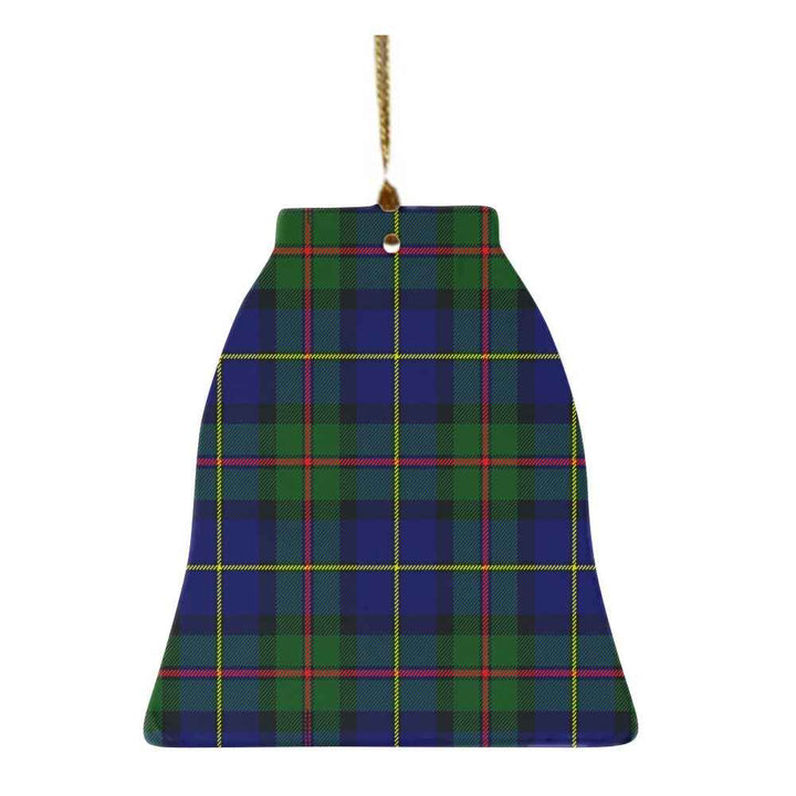 Scottish MacLeod of Harris Modern Clan Tartan Ceramic Ornament Bell Shape Tartan Plaid