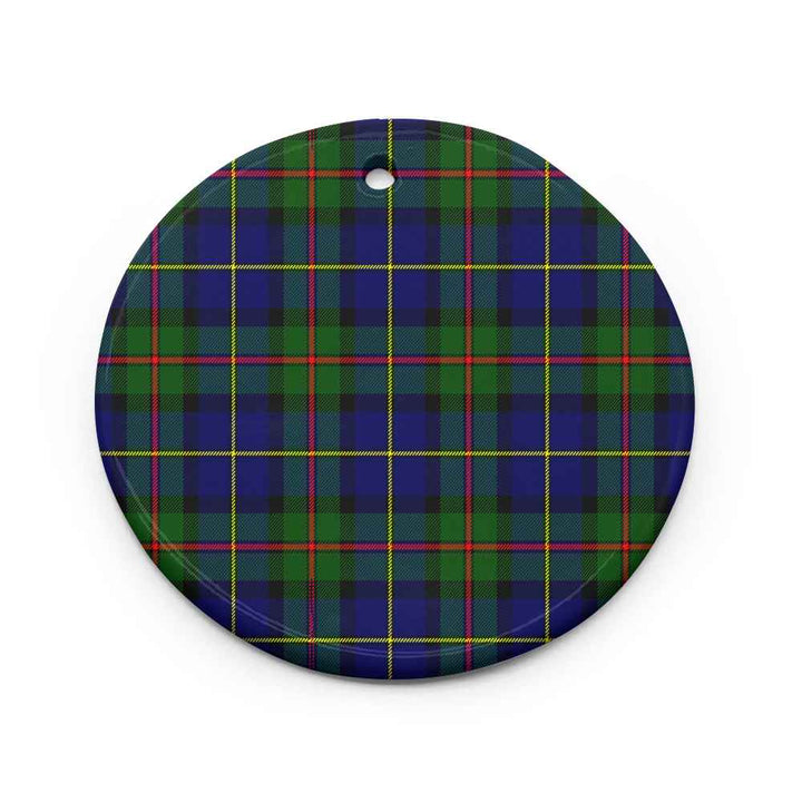 Scottish MacLeod of Harris Modern Clan Tartan Ceramic Ornament Circle Shape Tartan Plaid