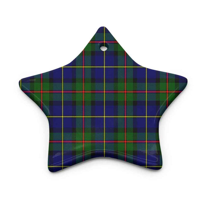 Scottish MacLeod of Harris Modern Clan Tartan Ceramic Ornament Star Shape Tartan Plaid