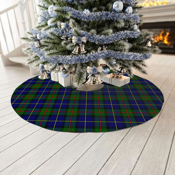 Scottish MacLeod of Harris Modern Clan Tartan Christmas Tree Skirt No Tassels 3 Tartan Plaid