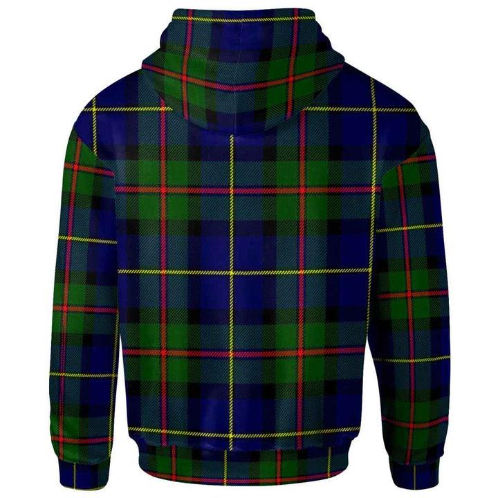 Scottish MacLeod of Harris Modern Clan Tartan Hoodie Back Side Tartan Plaid