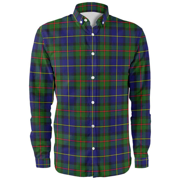 Scottish MacLeod of Harris Modern Clan Tartan Long Sleeve Shirt Front Side Tartan Plaid
