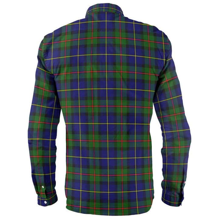 Scottish MacLeod of Harris Modern Clan Tartan Long Sleeve Shirt Back Side Tartan Plaid