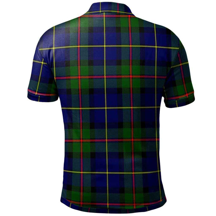 Scottish MacLeod of Harris Modern Clan Tartan Polo Shirt Back Side Tartan Plaid