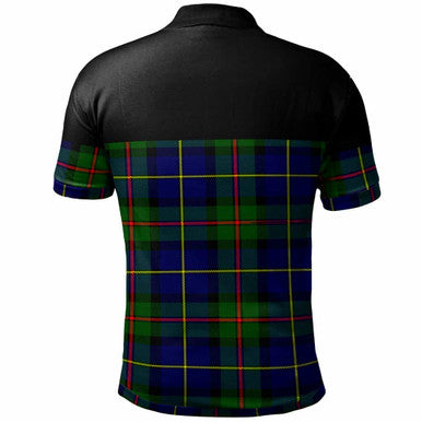 Scottish MacLeod of Harris Modern Clan Tartan Polo Shirt - Horizontal Style Back Side Tartan Plaid
