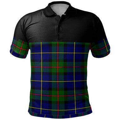 Scottish MacLeod of Harris Modern Clan Tartan Polo Shirt - Horizontal Style Front Side Tartan Plaid