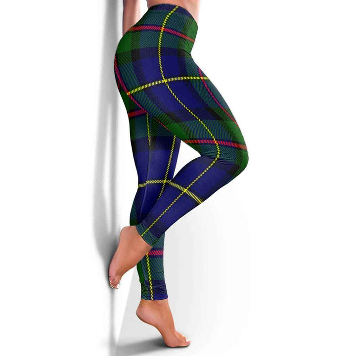 Scottish MacLeod of Harris Modern Clan Tartan Women Leggings Tartan Plaid 4