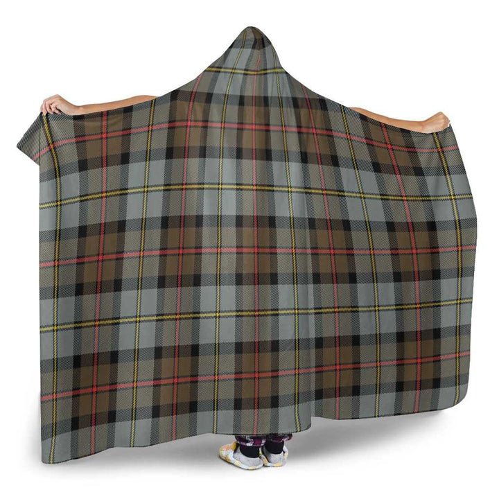 Scottish MacLeod of Harris Weathered Clan Tartan Hooded Blanket Tartan Plaid 2
