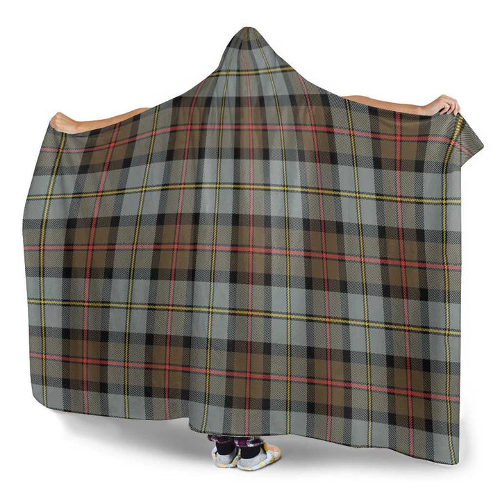 Scottish MacLeod of Harris Weathered Clan Tartan Hooded Blanket Tartan Plaid 3