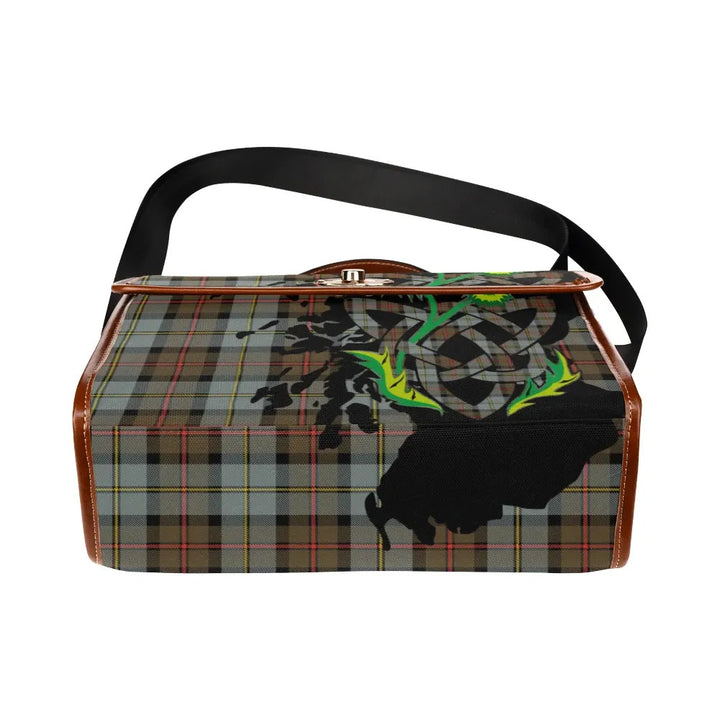 Scottish MacLeod of Harris Weathered Clan Tartan Waterproof Canvas Bag With Thistle Tartan Plaid 5