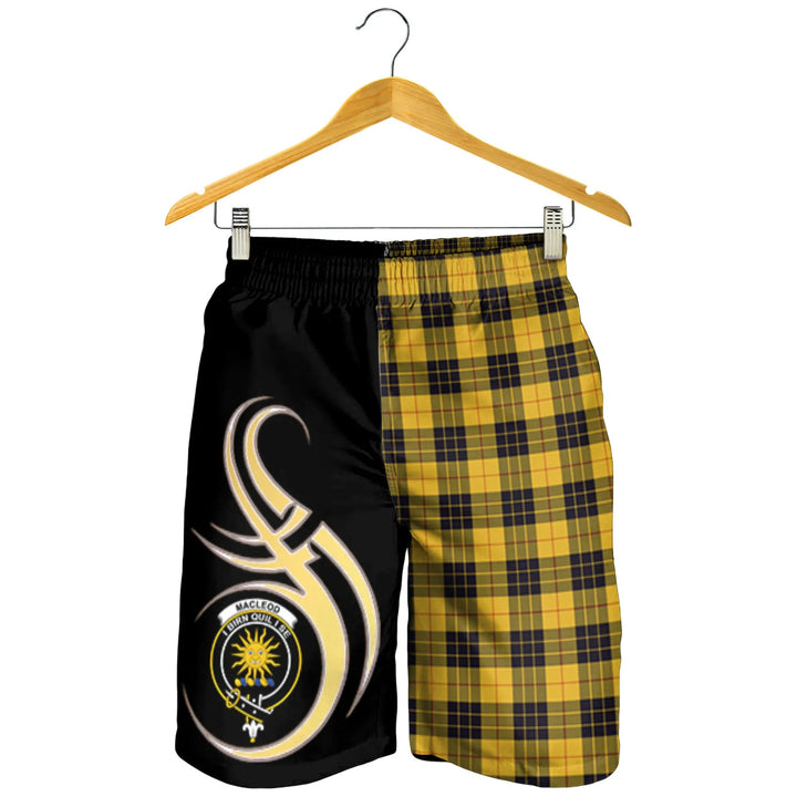 Scottish MacLeod of Lewis Ancient Clan Crest Tartan Believe in Me Men's Shorts