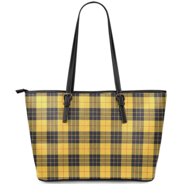 Scottish MacLeod of Lewis Ancient Clan Tartan Leather Tote Tartan Plaid