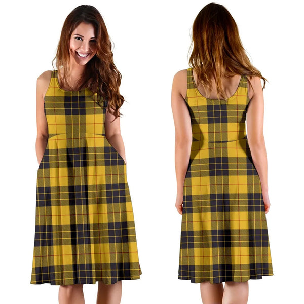 Scottish MacLeod of Lewis Ancient Clan Tartan Women Midi Dress
