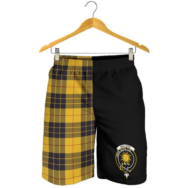 Scottish MacLeod of Lewis Clan Crest Tartan Half of Me Men's Shorts