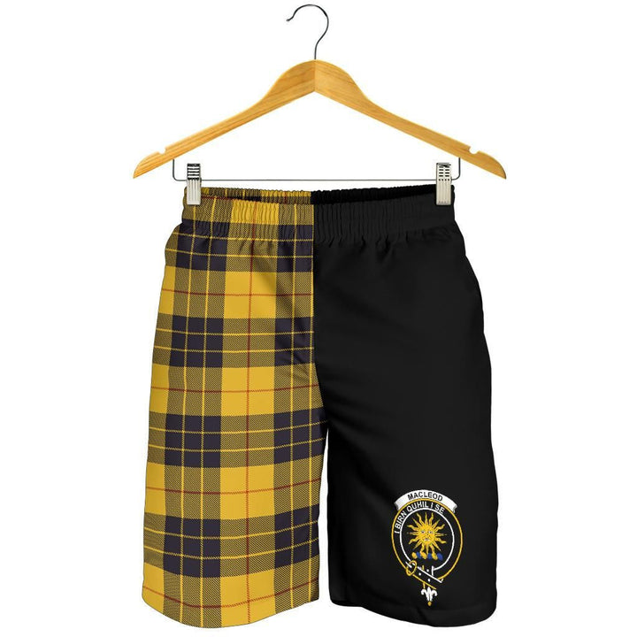 Scottish MacLeod of Lewis Clan Crest Tartan Half of Me Men's Shorts