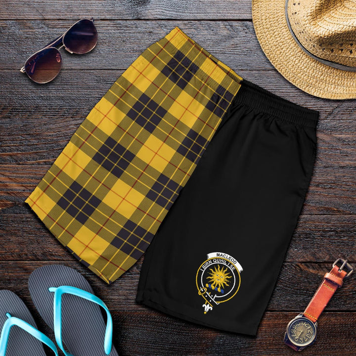 Scottish MacLeod of Lewis Clan Crest Tartan Half of Me Men's Shorts