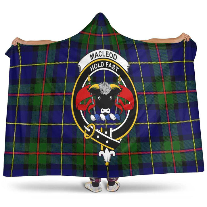 Scottish MacLeod of Lewis Clan Crest Tartan Hooded Blanket Tartan Plaid 1