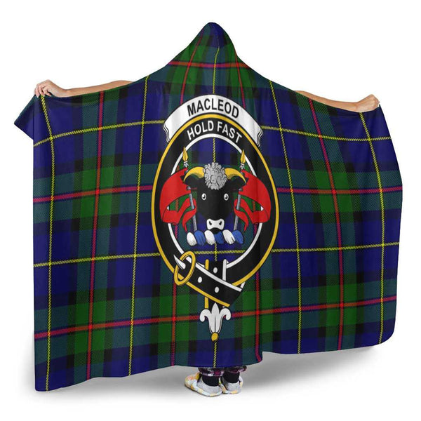 Scottish MacLeod of Lewis Clan Crest Tartan Hooded Blanket Tartan Plaid 2