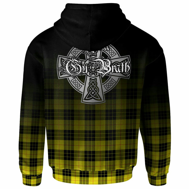 Scottish MacLeod of Lewis Clan Crest Tartan Hoodie - Alba Gu Brath Family Crest Celtic Inspired Back Side Tartan Plaid