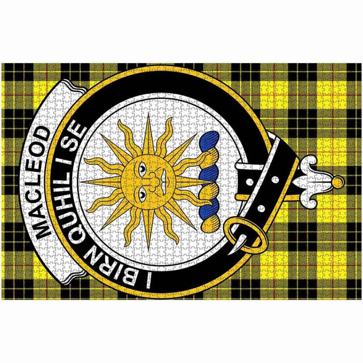 Scottish MacLeod of Lewis Clan Crest Tartan Jigsaw Puzzle 2