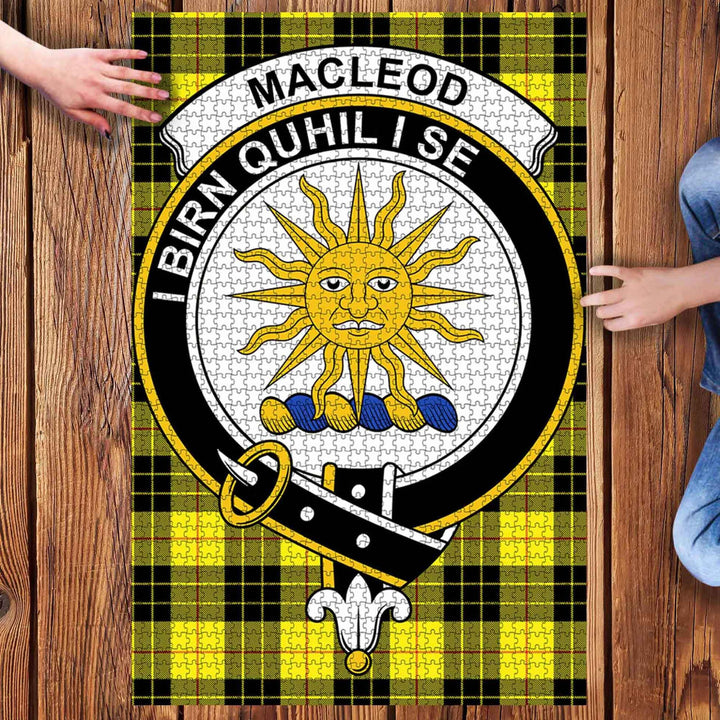 Scottish MacLeod of Lewis Clan Crest Tartan Jigsaw Puzzle 3