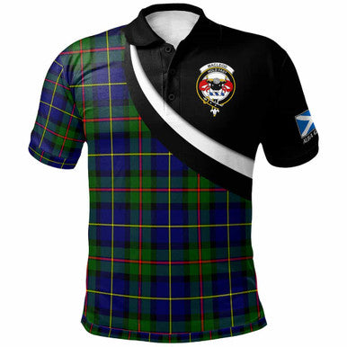 Scottish MacLeod of Lewis Clan Crest Tartan Polo Shirt - Scotland Forever Style Front Side Tartan Plaid