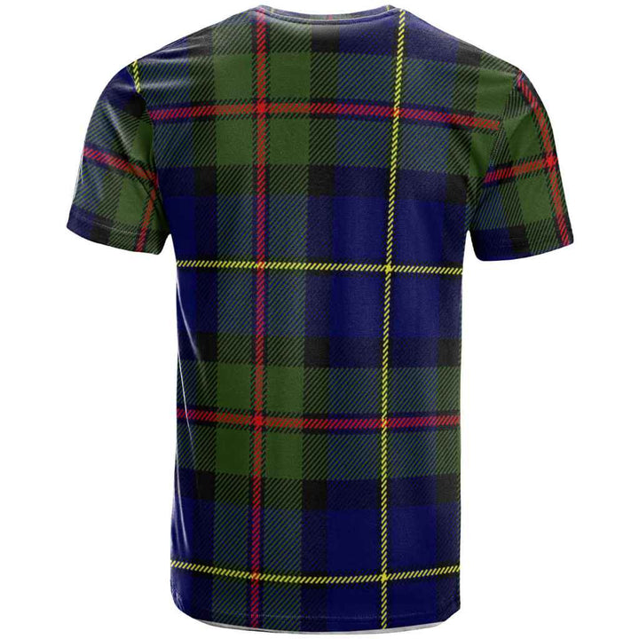Scottish MacLeod of Lewis Clan Crest Tartan T-Shirt Back Side Tartan Plaid