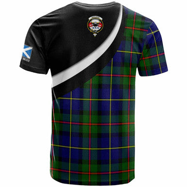 Scottish MacLeod of Lewis Clan Crest Tartan T-Shirt - Scotland Forever Style Back Side Tartan Plaid