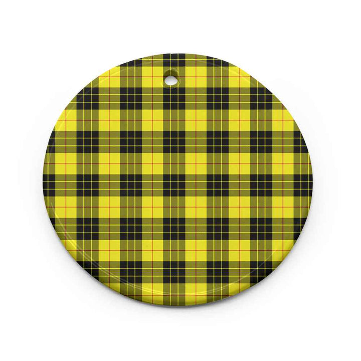 Scottish MacLeod of Lewis Modern Clan Tartan Ceramic Ornament Circle Shape Tartan Plaid