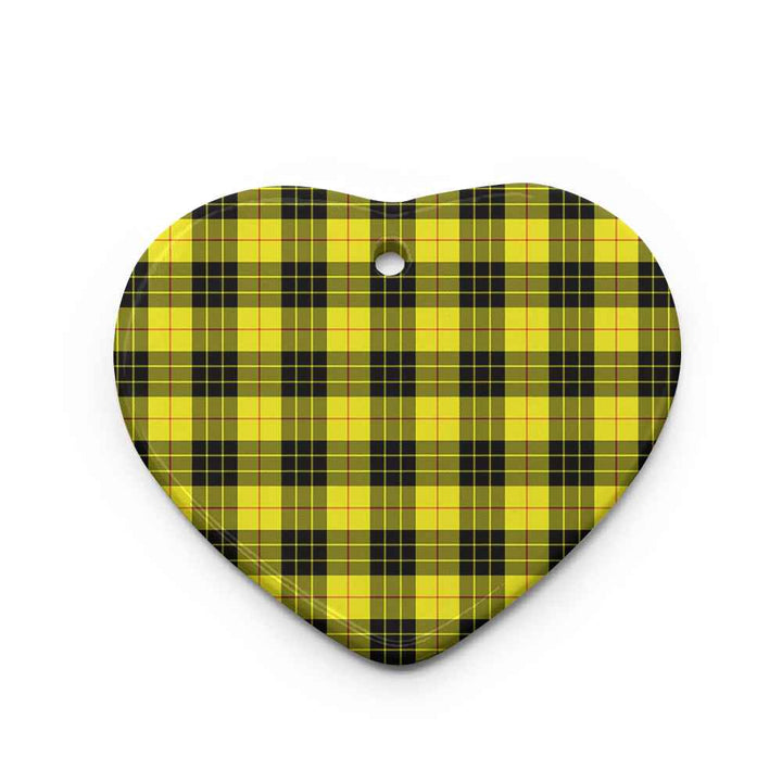 Scottish MacLeod of Lewis Modern Clan Tartan Ceramic Ornament Heart Shape Tartan Plaid