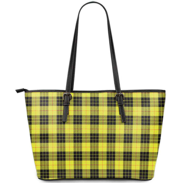 Scottish MacLeod of Lewis Modern Clan Tartan Leather Tote Tartan Plaid